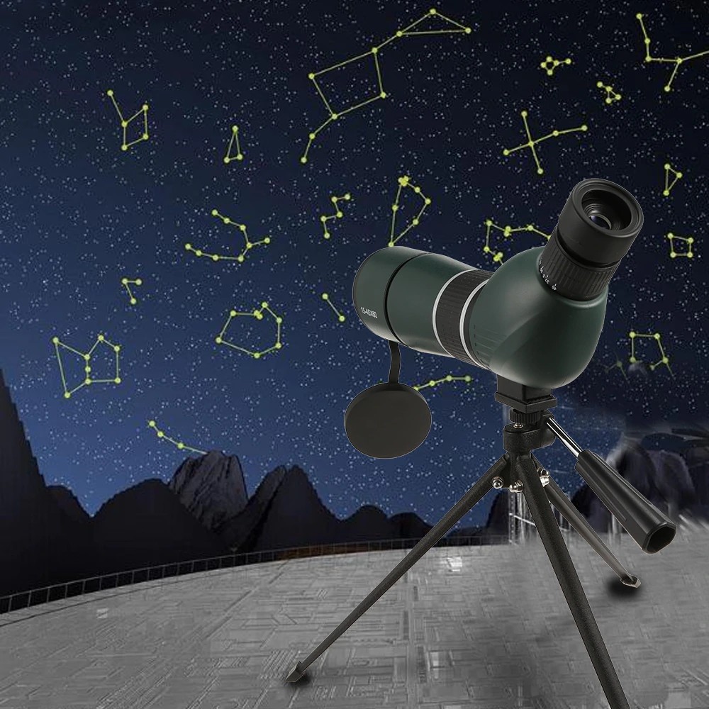 INDORETAIL | 15-45X60 Mm HD Bermata Teleskop Outdoor Camping Daya Tinggi Teleskop Compact Spotting