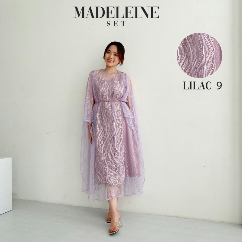 Renesme dress / Meyhira dress / Setelan tunik brokat / Quenna dress / Dress pesta brokat / Dress til