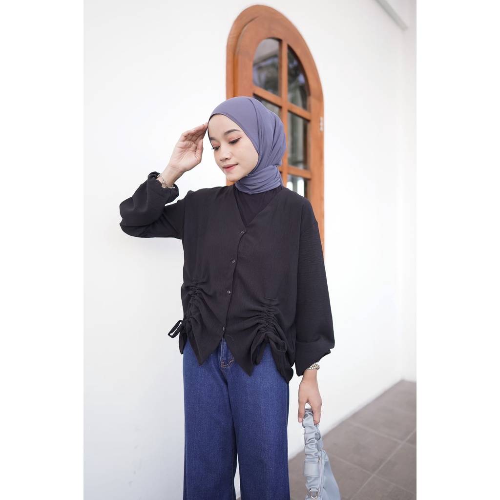 1KG MUAT 5PCS | MISTY BLOUSE AIRFLOW CRINKLE CASUAL WANITA HITS SELEBGRAM FASHION GROSIR WANITA TERMURAH