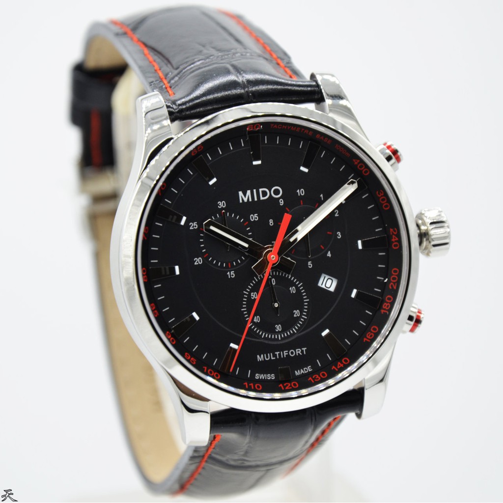 MIDO PRIA MULTIFORT M005.417.16.051.20 strap kulit garansi resmi 2 tahun