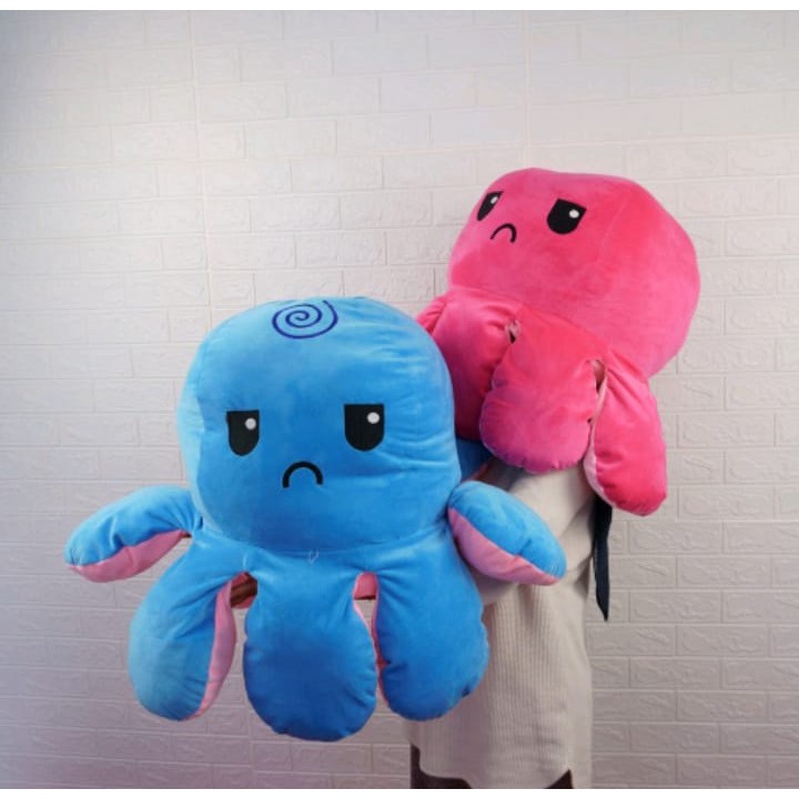 Boneka Gurita/Octopus/Cumi Cute/Ubur-Ubur JUMBO Bolak Balik Lucuu Imut Hadiah