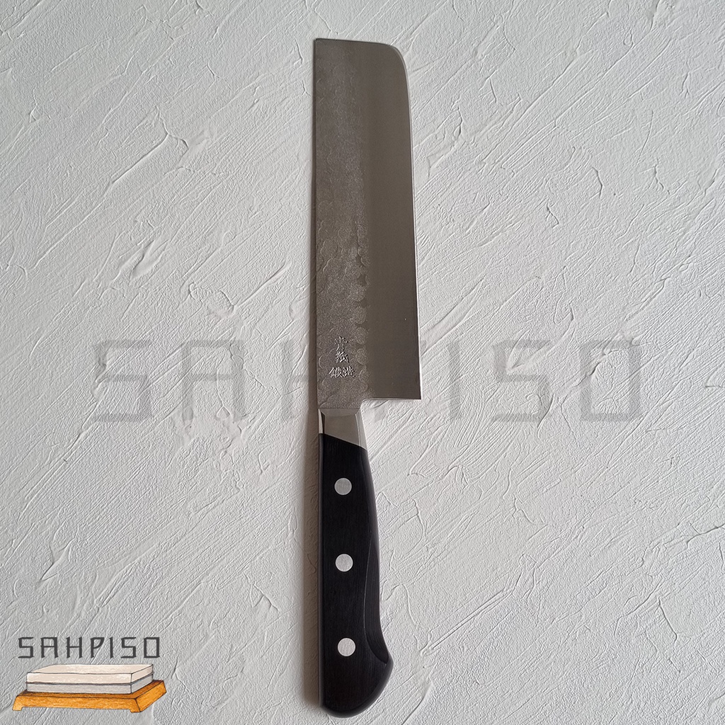 Tsunehisa Aogami #2 Blue Steel Nashiji Nakiri 165 mm Pisau Jepang