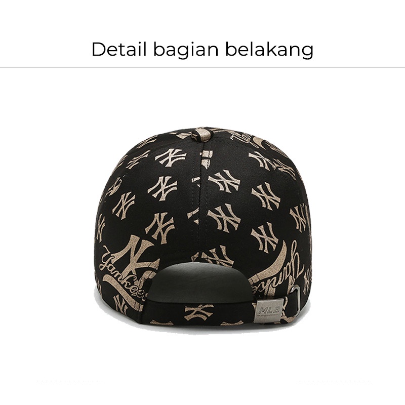 Topi Pria Wanita Baseball Distro NY Yankees Motif Huruf Casual Cap Fashion Style Korea BSAM