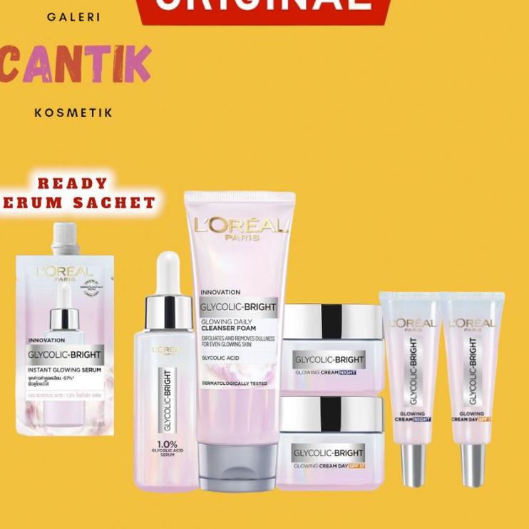 ↿ L'Oreal Paris Glycolic Bright Serum 6ml/Loreal Bright Serum/Loreal Serum Glycolic ㊬