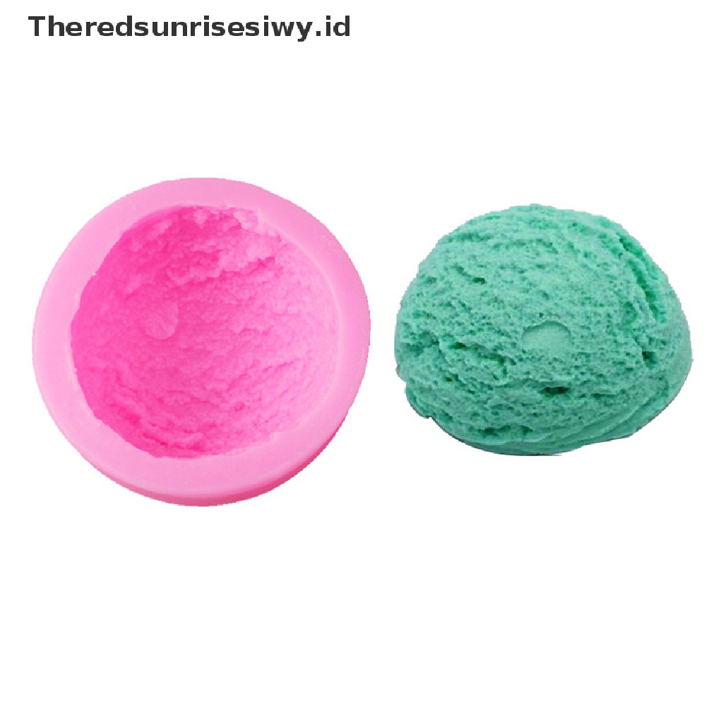 # Alat Rumah Tangga # Cetakan Es Krim / Sabun / Fondant DIY Bentuk Bola Bahan Silikon