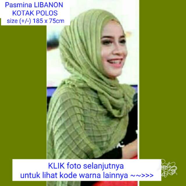 Pasmina Libanon Viscose Kotak Polos Scarf Jilbab Hijab Kerudung Muslimah