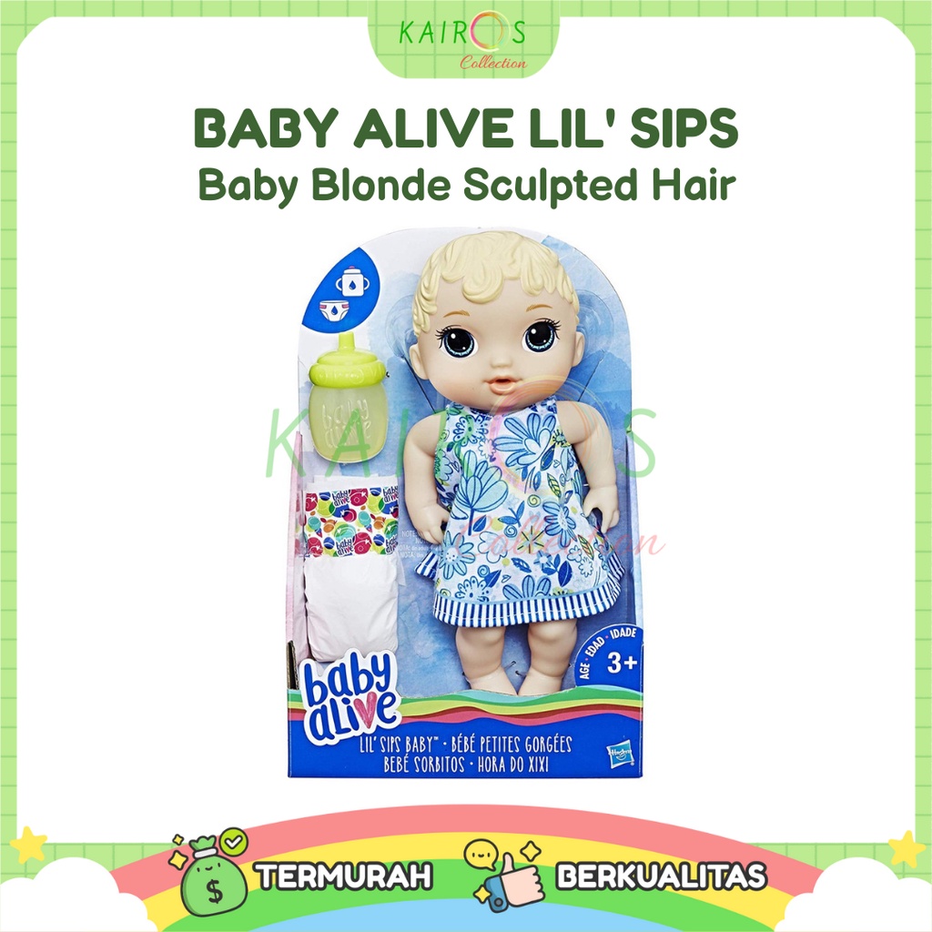 Baby Alive Lil' Sips Baby Blonde Sculpted Hair