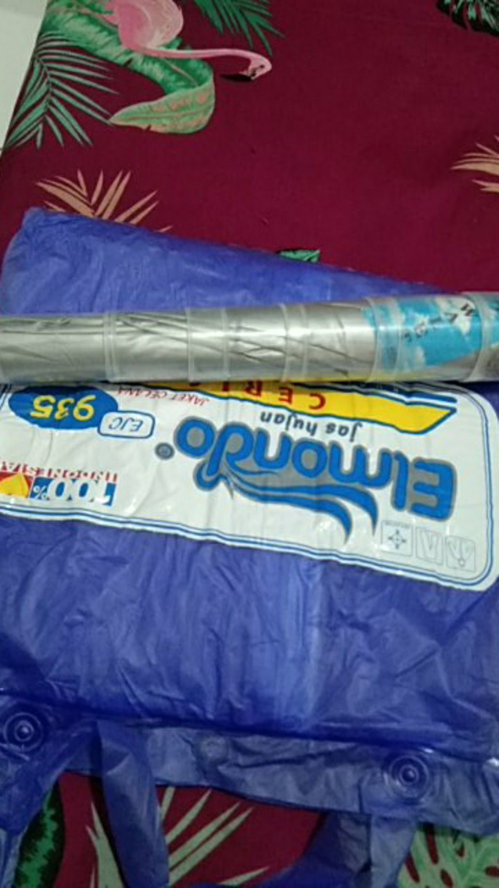 Payung Tongkat Silver Plus Alat Sliding Pelindung Plastik Cover No Drip Unbreakable Awet Tahan Lama