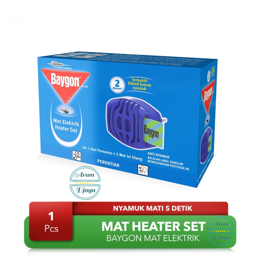Baygon MAT Elektrik Heater Listrik Set - Alat Obat Anti Nyamuk Elektrik