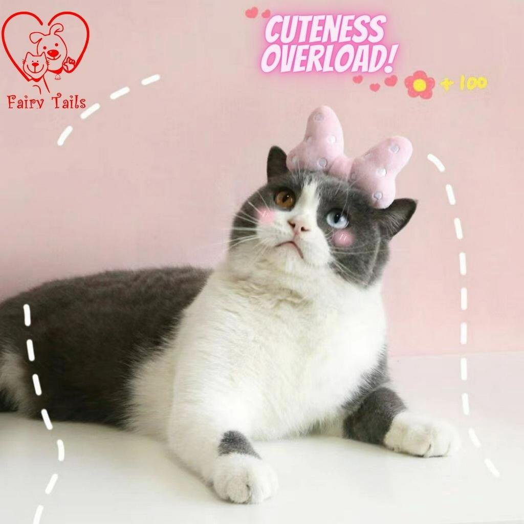 Bando Polkadot Topi Hiasan Aksesoris Kepala Untuk Anabul Anjing dan Kucing / Hairband Hat Accessories for Pet Dog and Cat