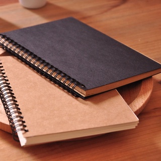 Note book A5 Vintage Aesthetic / Sketchbook / Transparant / Notebook Cover Hitam/ Cover Kraft( 50 lembar/100Halaman )