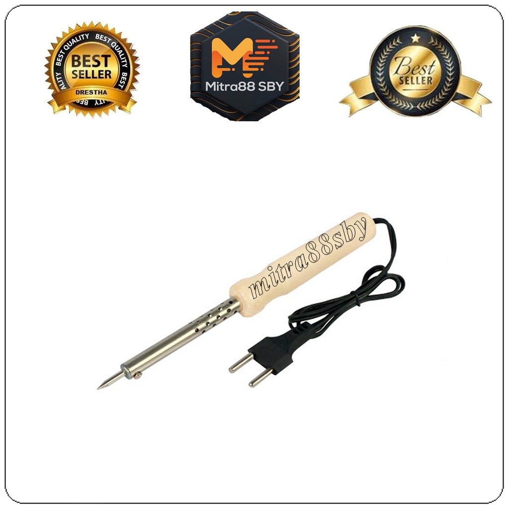 Mitra88sby solder ( soldering iron ) 30 w 40w dan 60w gagang kayu dan plastik