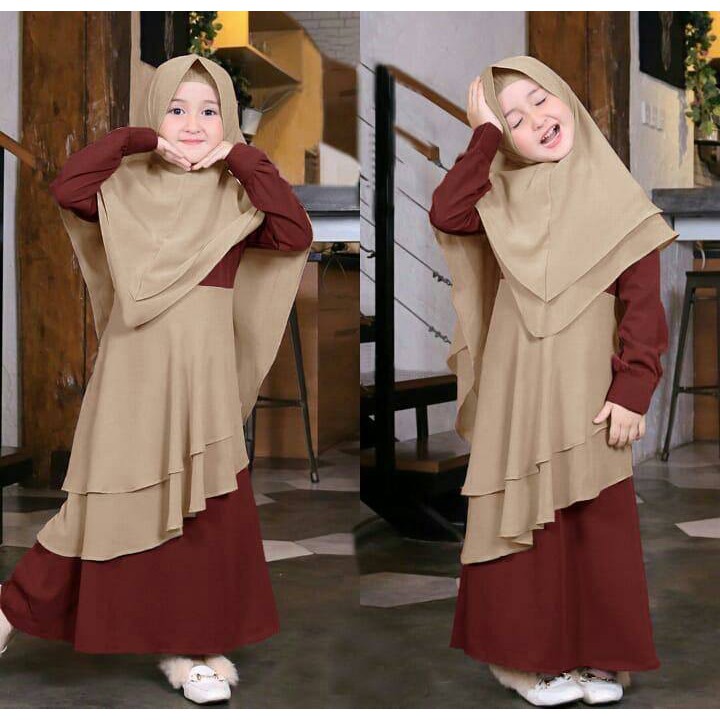 Dress Kissi - Pakaian Anak - Gamis Muslim Anak Perempuan