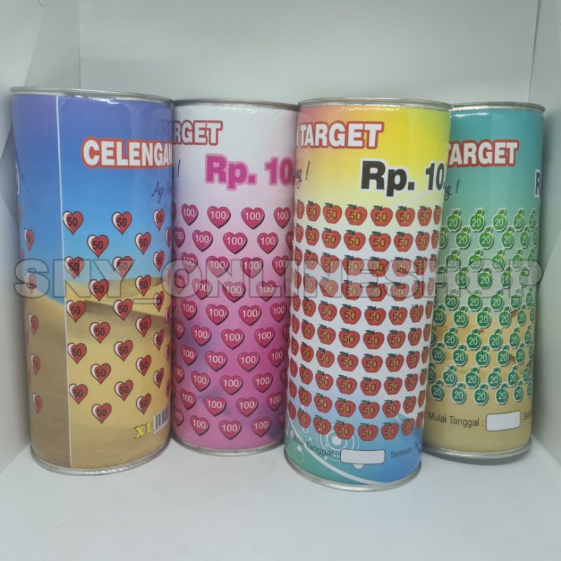 Celengan / Tabungan Target 10 Juta 5 Juta 4 Juta Ukuran XL DCOIN