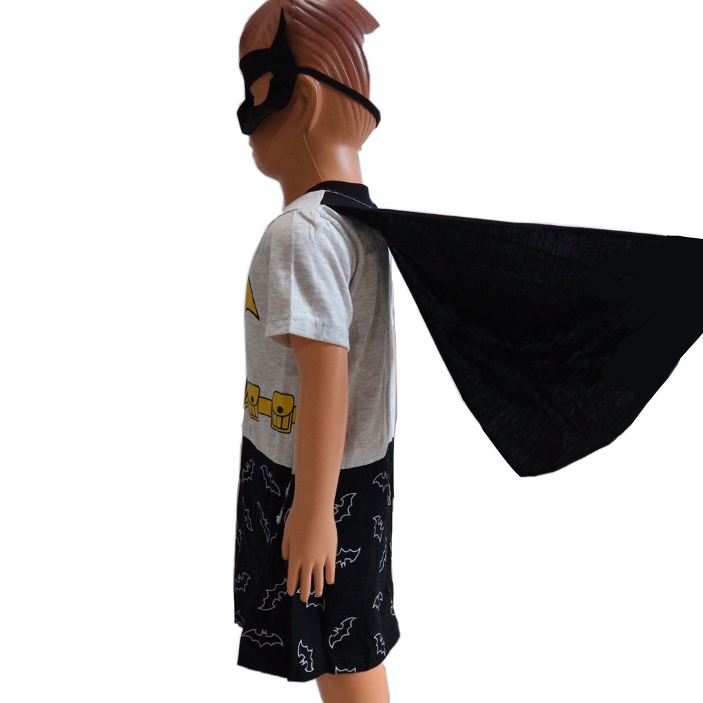 dress anak perempuan superhero batgirl /Dress murah meriah