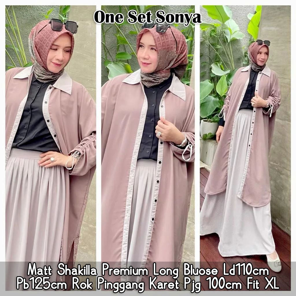 ONE SET SONYA/SETELAN BAJU KEKINIAN/BAJU &amp; BAWAHAN TERBARU