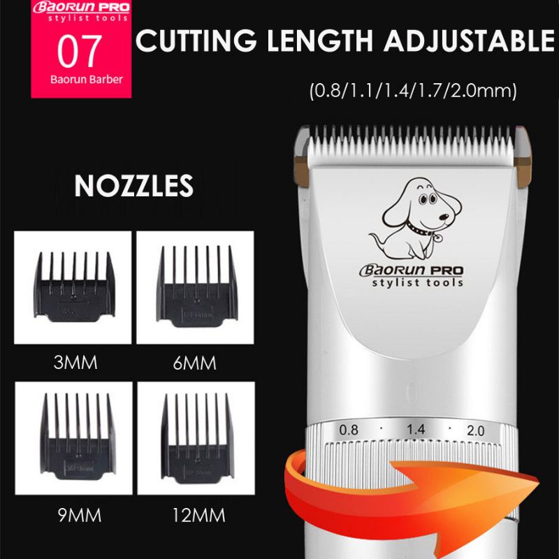 BAORUN PRO Alat Cukur Elektrik Bulu Hewan Anjing Pet Grooming Rechargeable P9