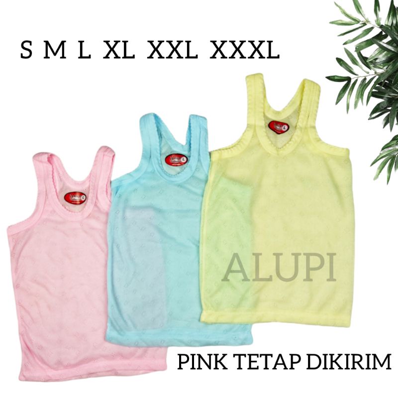 Kaos Dalam Singlet bayi / anak Balita PAUD TK SD  perempuan Cewek Cowok berwarna polos S M L XL XXL XXXL murah Soft