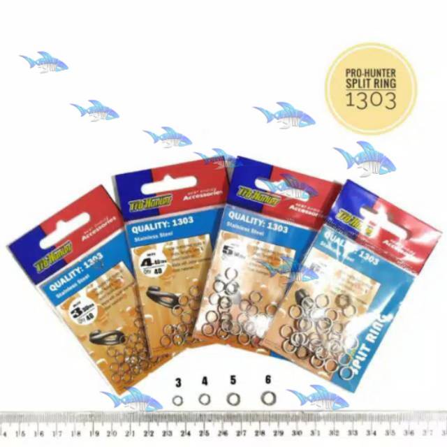 SPLIT RING PRO HUNTER 1 2 3 4 5 6 7 8 9 BAHAN STAINLESS STEEL HIGH QUALITY PRODUCT