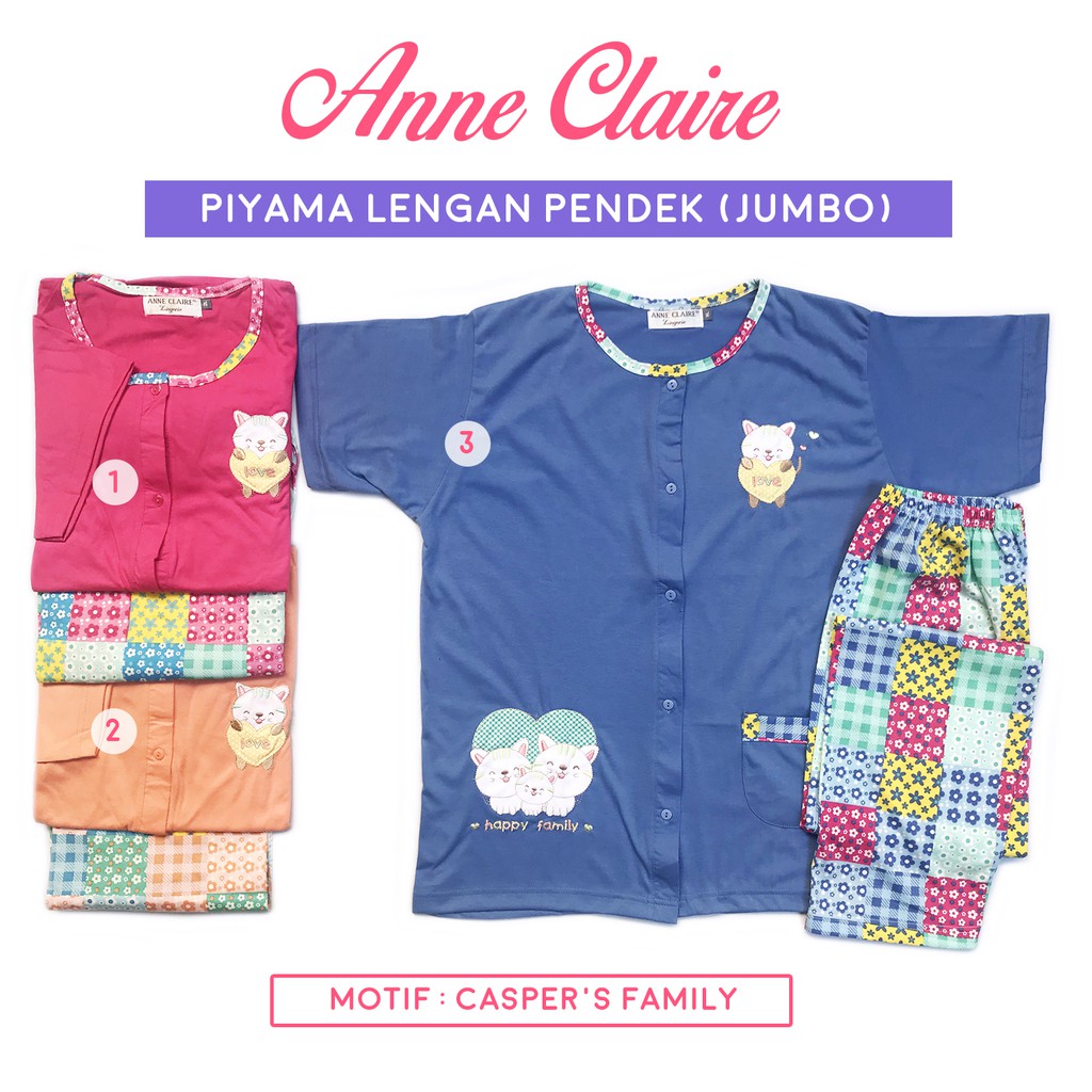Piyama CP Lengan Pendek Celana Panjang Kancing Full Piyama CP Lengan Pendek Celana Panjang Kancing Full