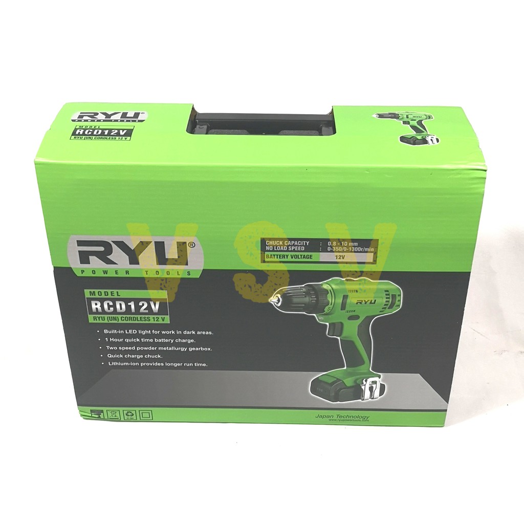 RYU RCD 12V Cordless drill RCD12V / Bor batre / Bor cordless 10mm