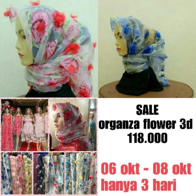 Organza flower 3d