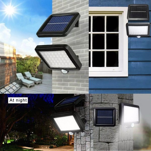 LED Lampu Solar Tenaga Surya Sensor Gerak Outdoor Tahan Air 56LED 400L