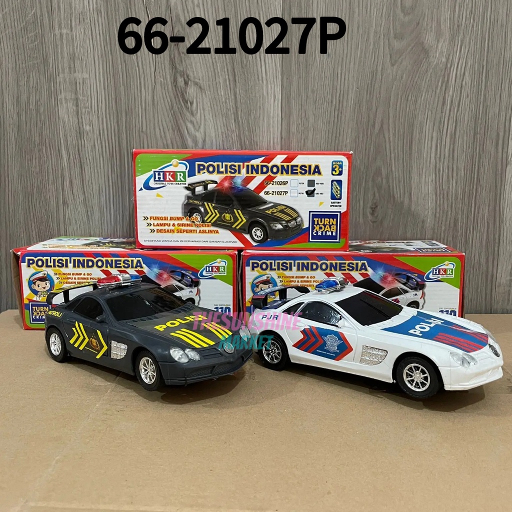 Mainan Anak Mobil Baterai Polisi Indonesia HKR 662107 / Mainan Mobil Polisi Baterai / Mainan Mobil M