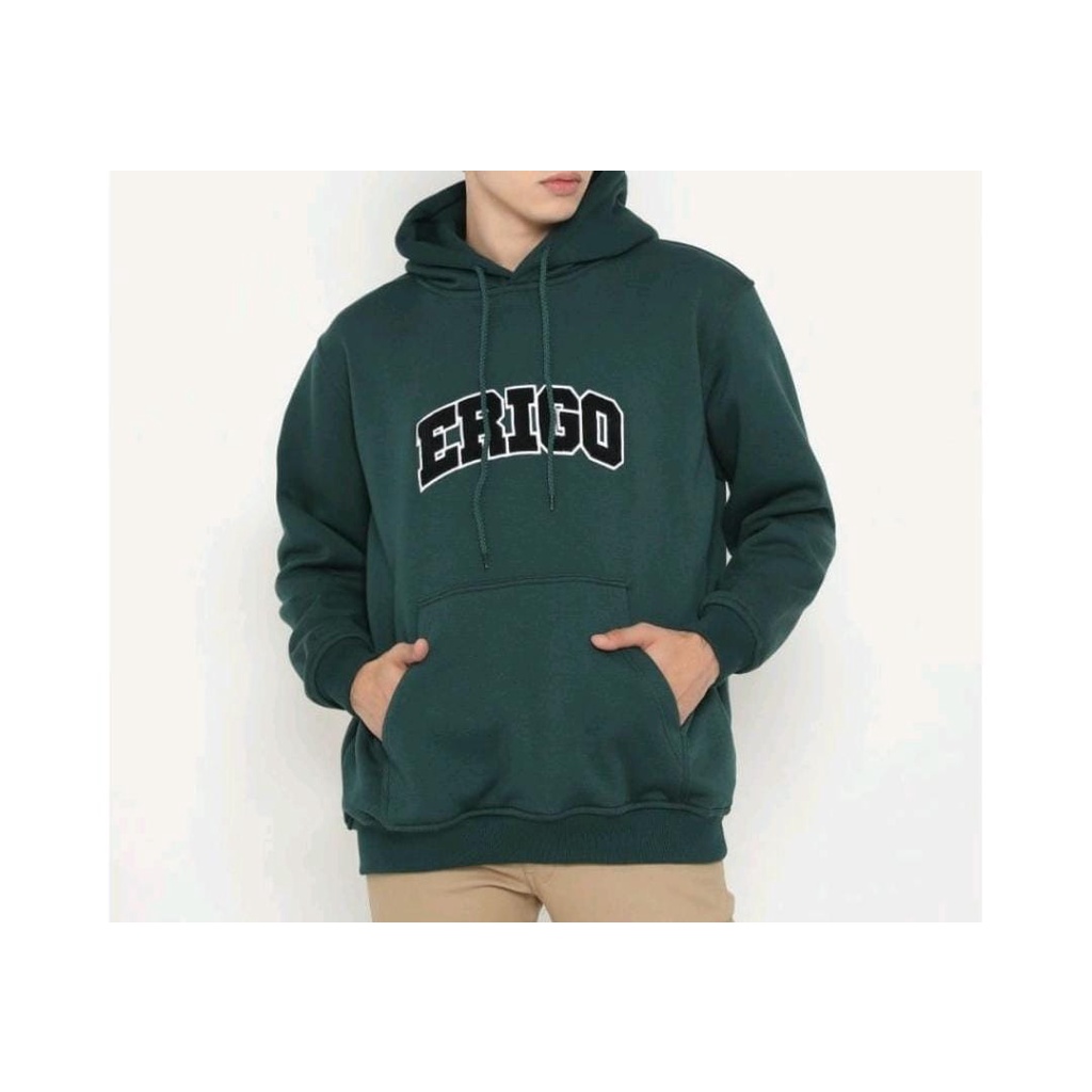 COD - Jaket Hoodie ERYGO Kuning Logo Texs Pull Bordir Premium Unisex