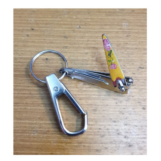 Gantungan Kunci Motif Gunting Kuku Silver kecil - Nail Clippers 2680