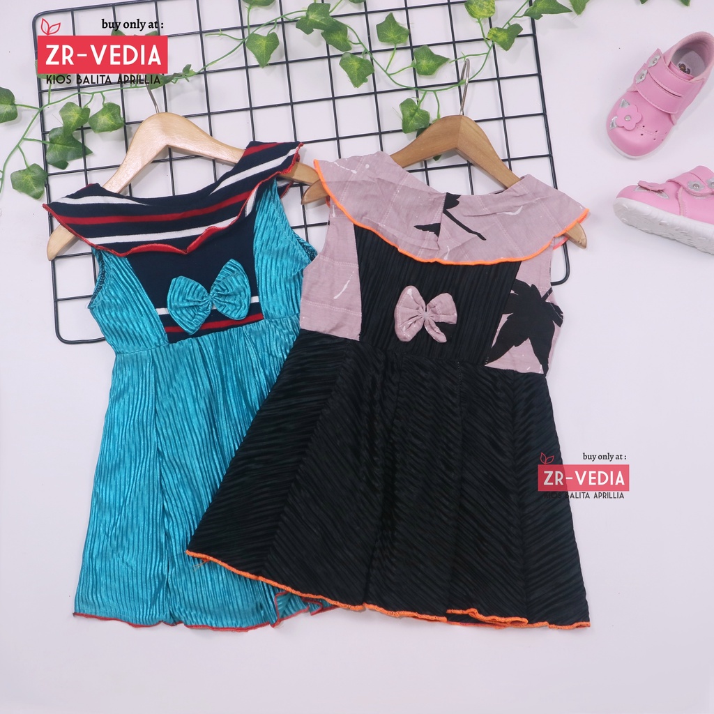 Dress Najwa uk 1-2 Tahun / Dres Import Anak Perempuan Gaun Pesta Grosir Baju Cewek Yukensi Murah