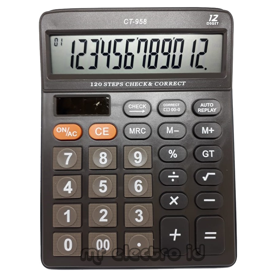 

KALKULATOR CT 958 - 12 DIGIT - CHECK AND CORRECT - AUTO REPLAY - KALKULATOR MEJA DAGANG
