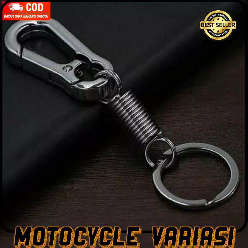 keychain keyring carabiner gantungan kunci motor dan mobil stainles