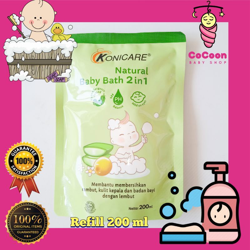 Konicare 2in1 Baby Bath 200ml 200 ml / Shampo dan Sabun Bayi dan Anak