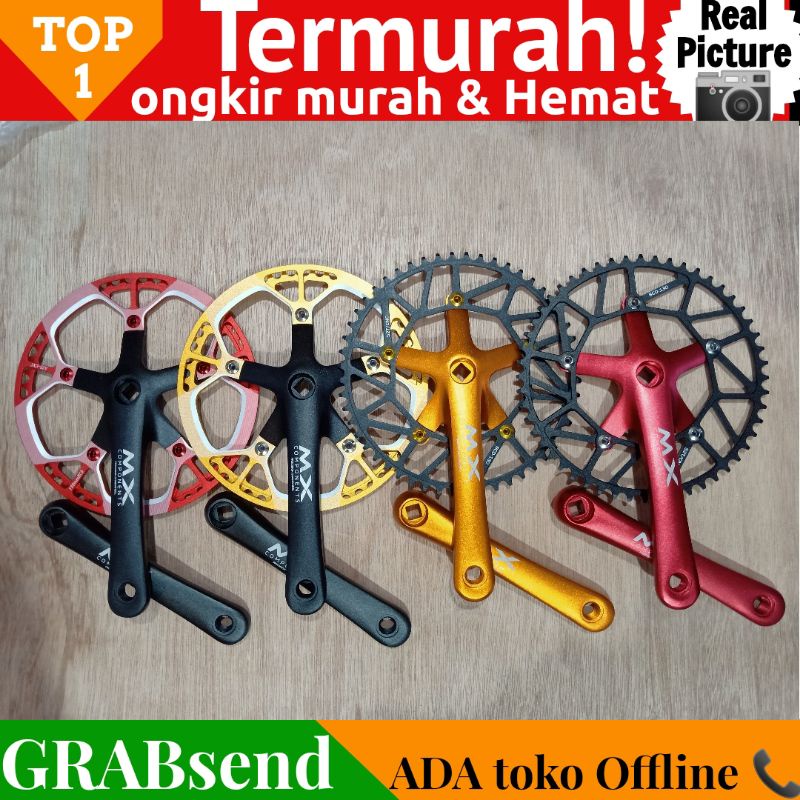 crank set MX componens 52T 53T 56T bcd 130 Full alloy