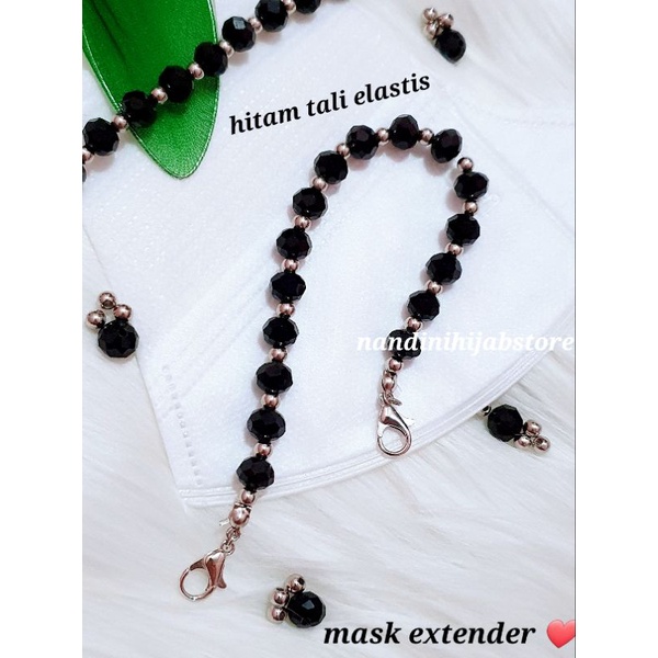 Konektor Masker Hijab Konektor Hijab Tali Masker Pengait Masker Mask Extender Ceko Hitam 048