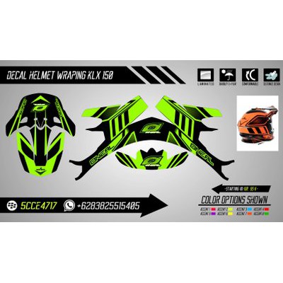 decal kit helm oneal for original  klx 150