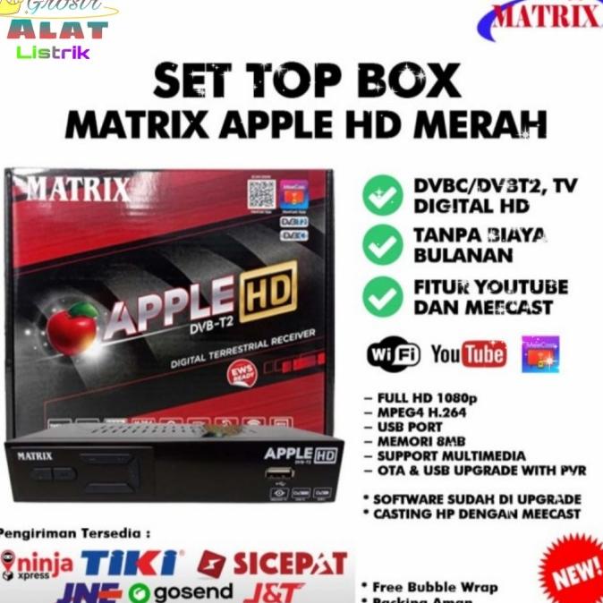 Set Top box DVB T2 Matrix Apple HD TV digital DVB T2 - Bisa YouTube