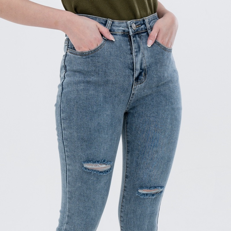 VIERLIN - Jeans 6010 - HIGH WAIST SKINNY JEANS RIPPED