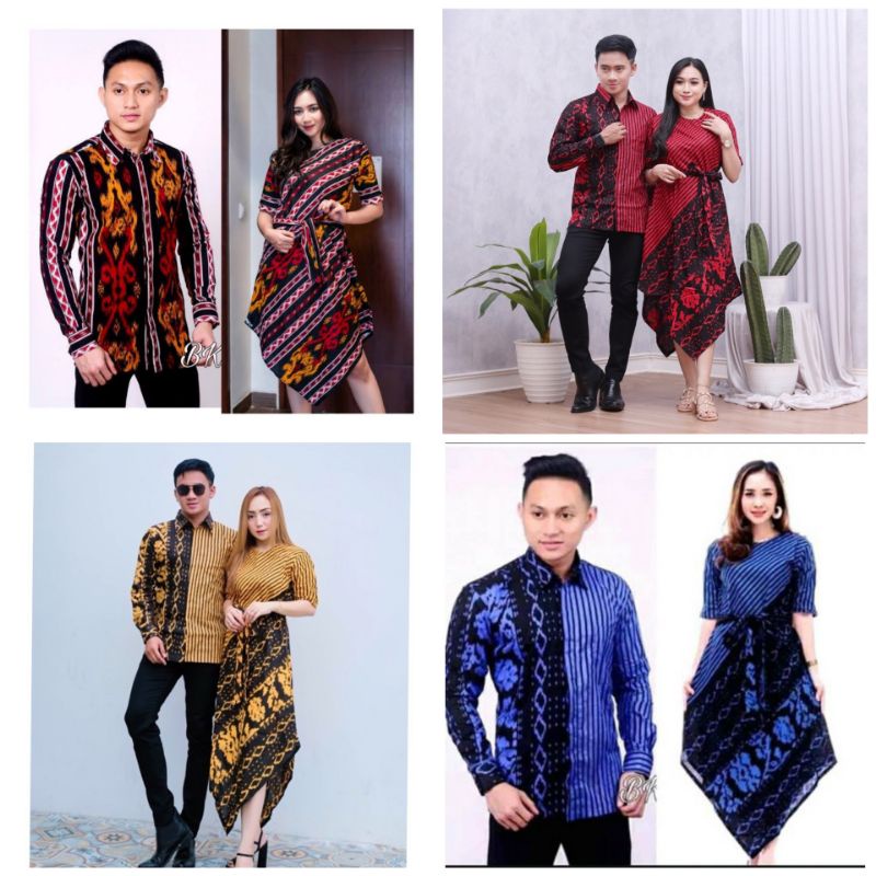 BATIK COUPLE DRESS LANCIP MOTIV SONGKET