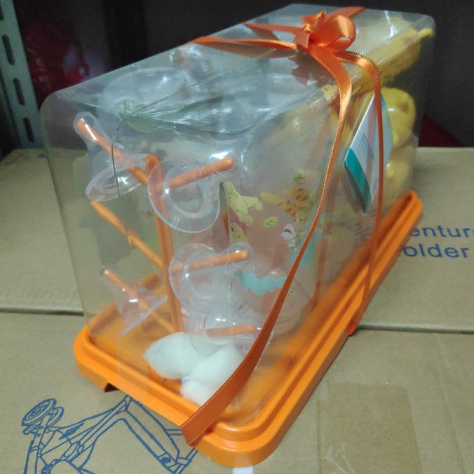 Hemat Kiddy Disney Baby Pooh Botol & Tempat Botol Susu Isi 6 Orange Hemat
