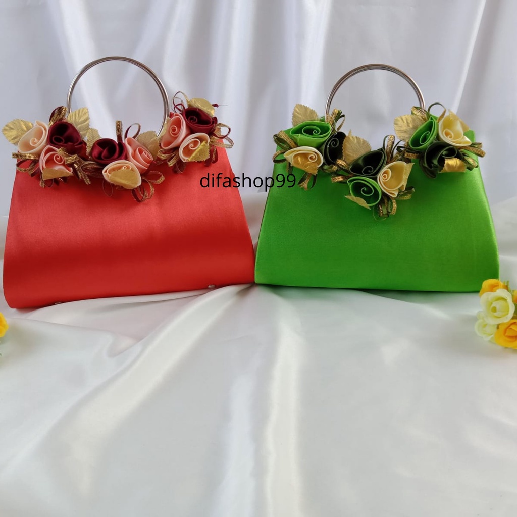 TAS PESTA WARDAH MODEL CLUTCHES DAN SELEMPANG BAHAN SATIN HALUS MURAH BISA COD BEST SELLER BELI 2 SATU ONGKIR READY STOK