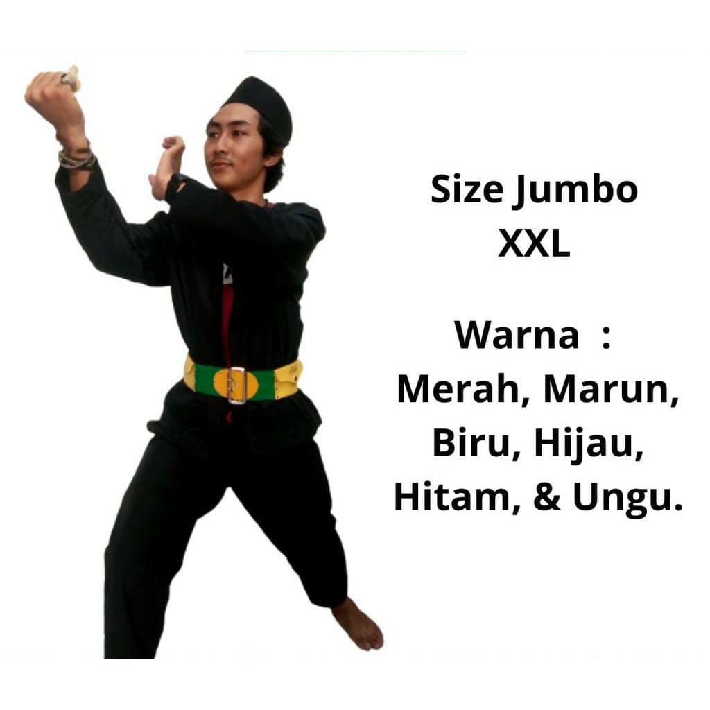 BAJU PANGSI BAJU SILAT BETAWI SETELAN BAJU PANGSI DEWASA LENGKAP PECI DAN SABUK BAJU BETAWI TERMURAH