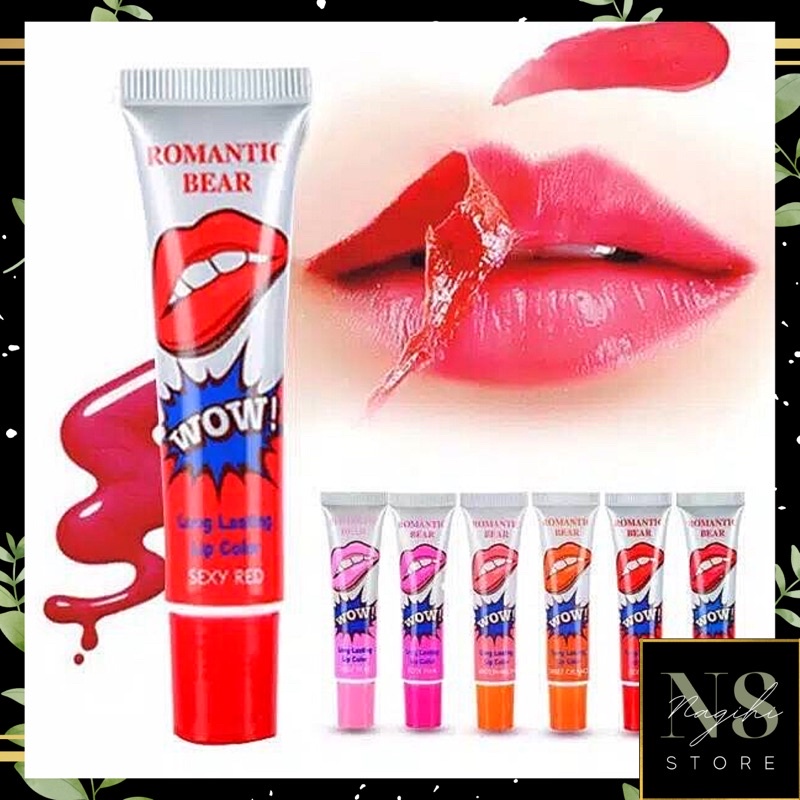 ✨NAGIHI✨ ROMANTIC BEAR Peel Off Lipstick Long Lasting Monomola Lipstik Tattoo Lip