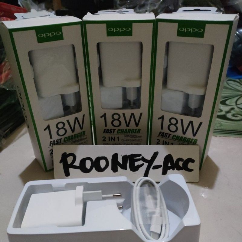 TRAVEL CHARGER OPPO 18W TYPE C FAST CHARGING VOOC ADAPTER CES HP OPPO TYPE C SUPPORT FAST CHARGING G