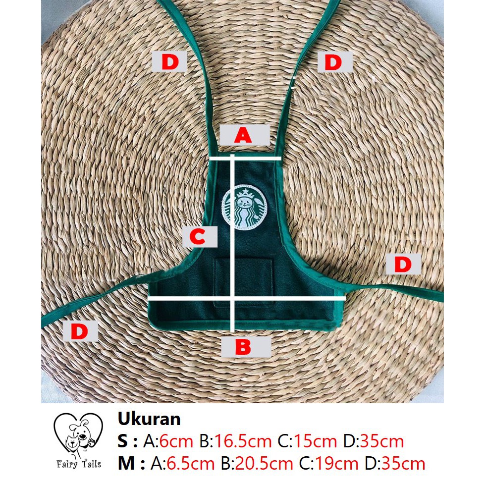 Kostum Cosplay Anjing Kucing Apron Celemek Starbucks ''Catbucks'' | Pet Costume Starbucks Apron