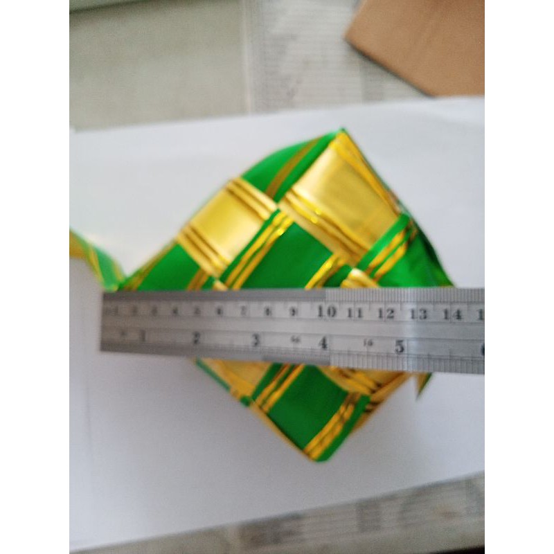 Ketupat Hias Pita Kado / Pita Jepang Isi Dakron Ukuran 14 cm