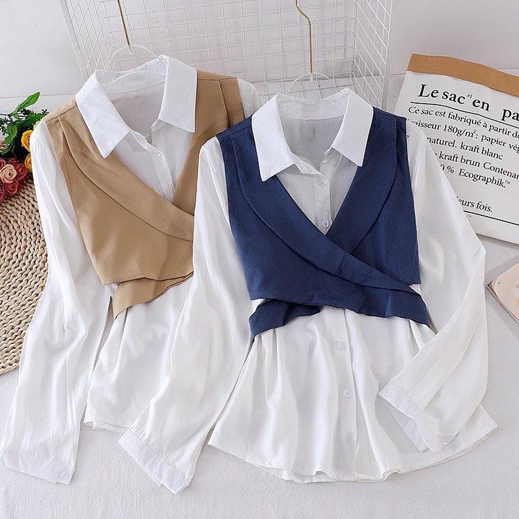 Diandra Set Busana Atasan Wanita/Baju Tunik/Baju Kerja