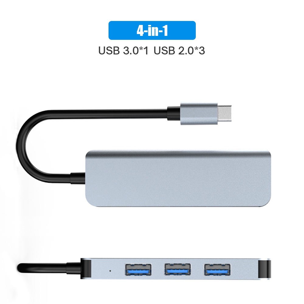 Hub Adapter Mini 4 Port USB 3.0 Kecepatan Tinggi Untuk Laptop / Notebook / PC / Macbook U-Disk