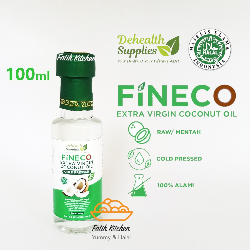 

Fineco EVCO Extra Virgin Coconut Oil 100 ml Botol Kaca Halal dari Dehealth Supplies
